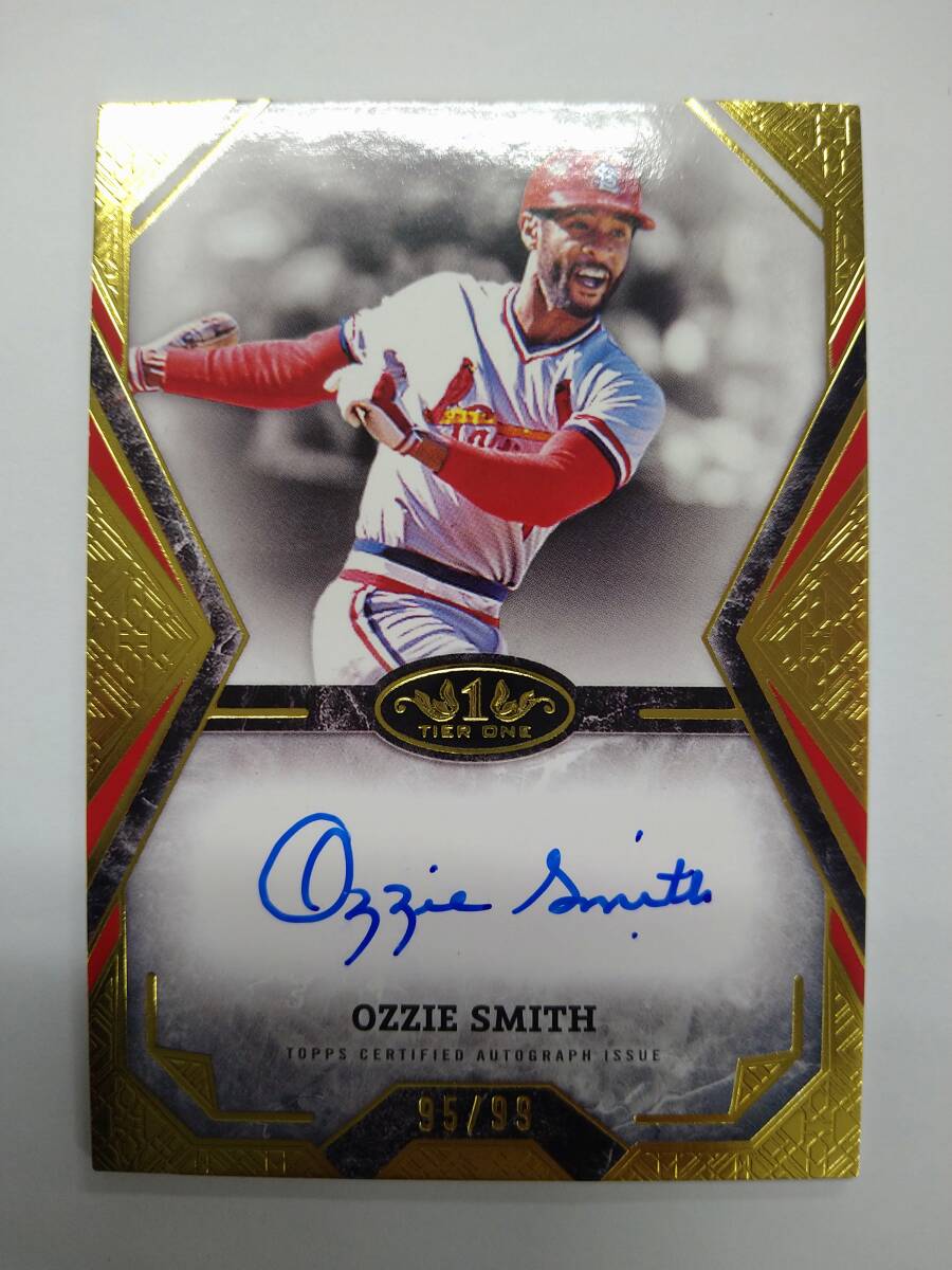 値下げ TOPPS 2025 TIER ONE OZZIE SMITH TALENT ON CARD AUTOGRAPH 95/99 99枚限定 特価即決 オジー スミス 直筆サイン 直書き AUTO
