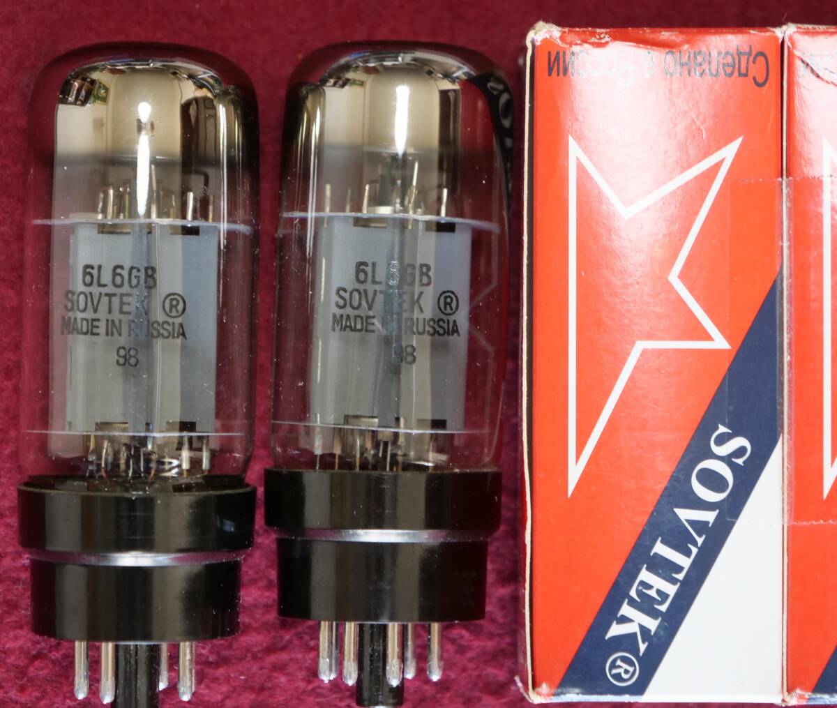 真空管ロシアSOVTEK製６L６GB　マッチドペア動作品・使用僅か美品です