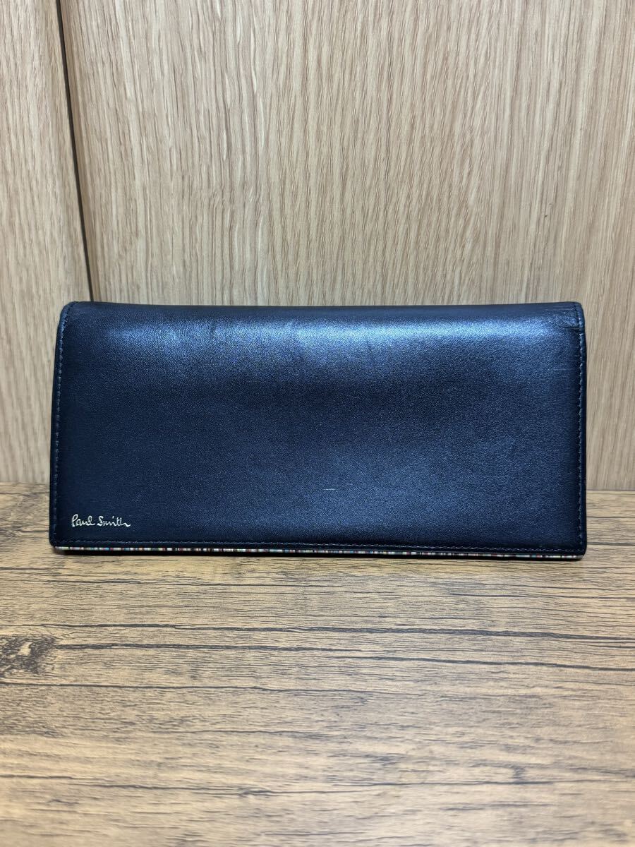 Paul Smith 長財布 ブラック ストライプポイント ポールスミス J-894