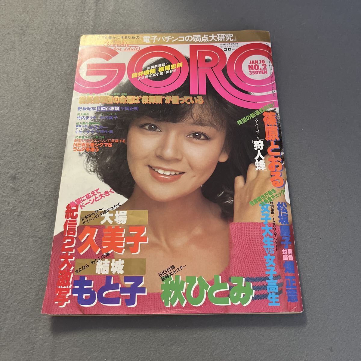 GORO●昭和55年1月10日発行●NO.2●ゴロー●男性誌●ニュース●芸能●アイドル●大場久美子●結城もと子●松坂慶子●畑正憲●電子パチンコ