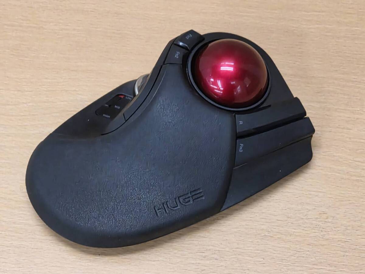 AK★ R80508 ELECOM エレコム HUGE ワイヤレス トラックボールマウス M-HT1DRBK ★