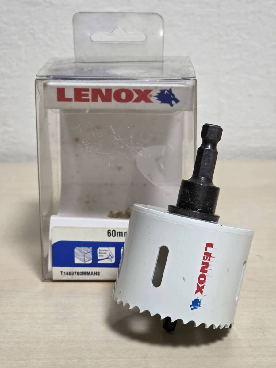 AK★ R80527 未使用 LENOX レノックス 軸付バイメタルホールソー 長寿命 60mm 電動工具 ★