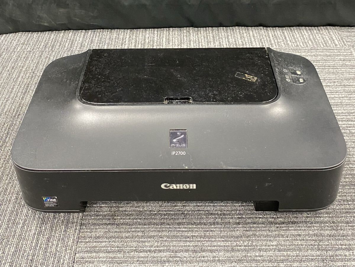 ② 横田 5月 No.23 Canon キャノン インクジェットプリンター PIXUS ピクサス iP2700 ブラック 接続コード無し 通電動作未確認 汚れ有り