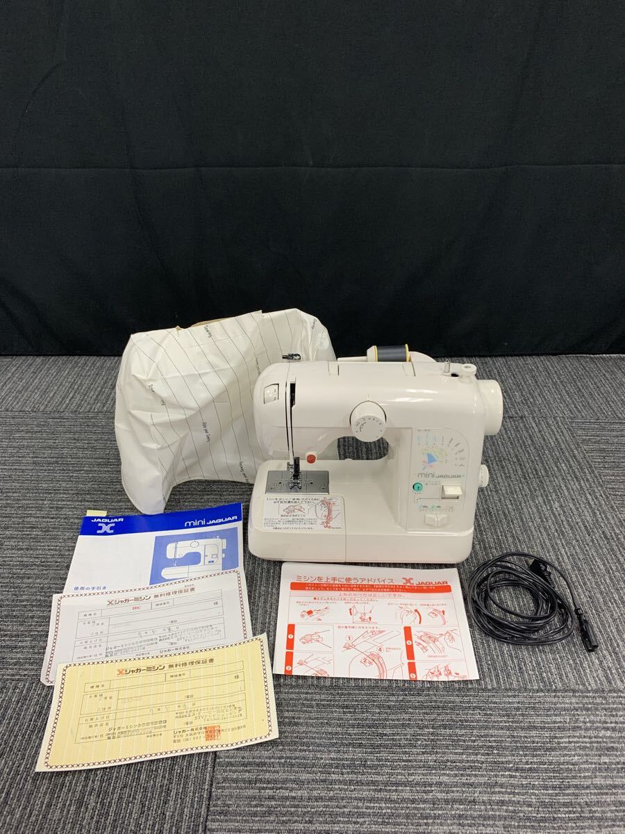 杉本　5月　No.98 JAGUAR ジャガー MINI ミシン MODEL 183C コンパクトミシン 裁縫 手工芸 通電動作確認済み 汚れあり