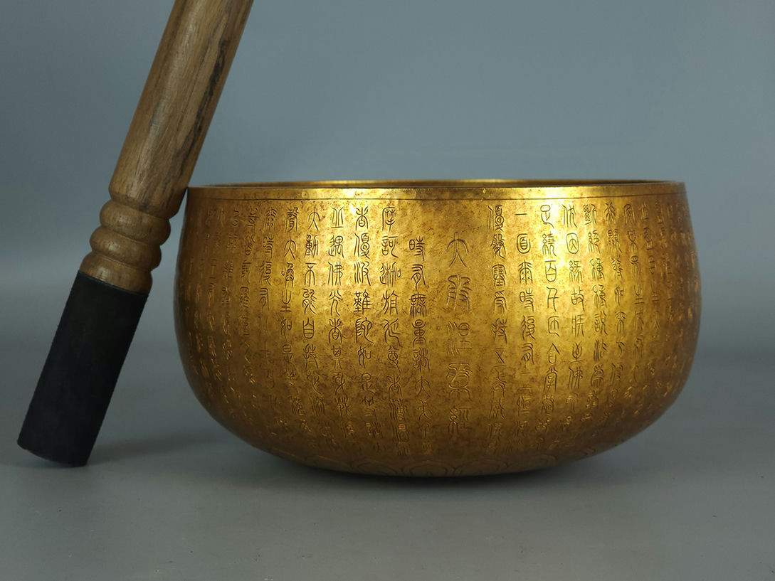◆旧家買出品◆W0765清時代 銅塗金鉢 仏教古美術★古置物★古賞物★古擺件★蒐集家放出★唐物 