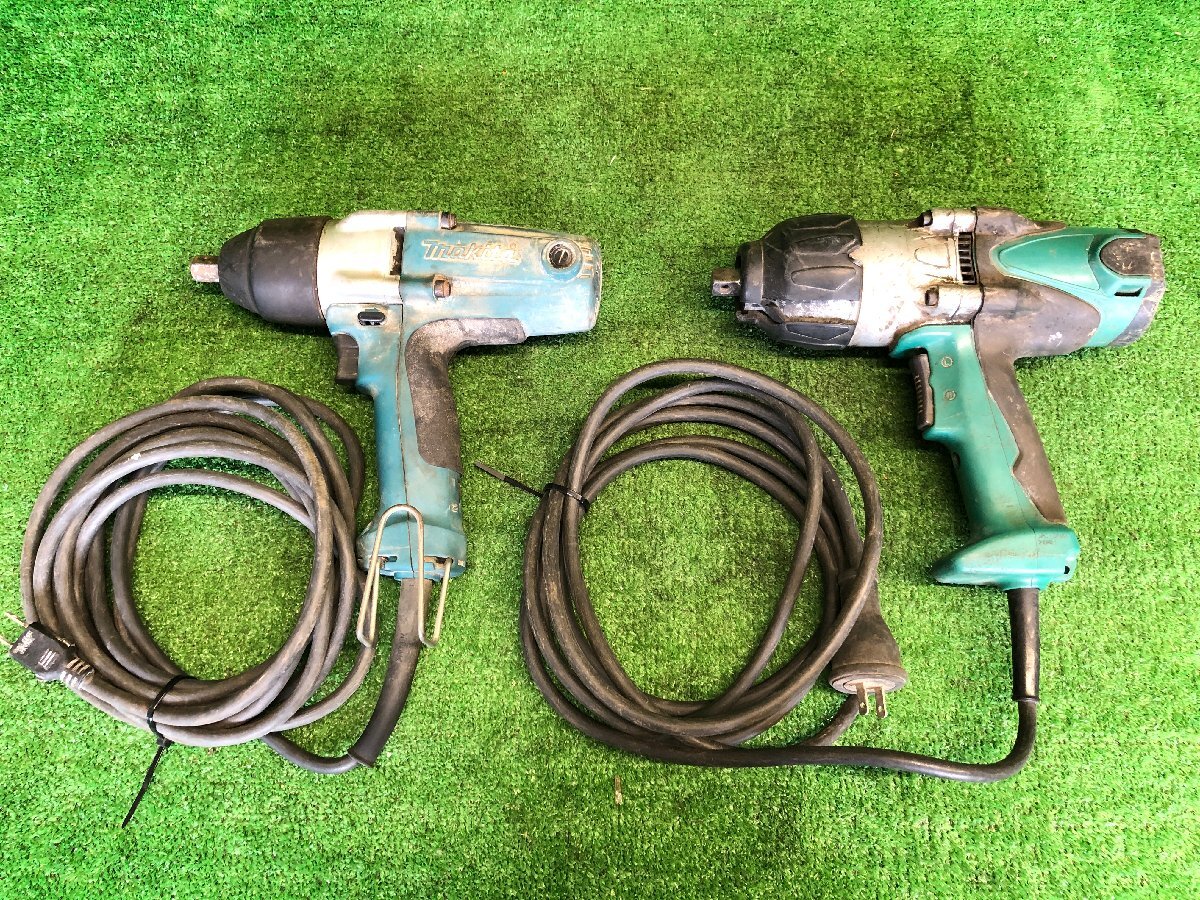 makita マキタ HITACHI 日立 インパクトレンチ 2個セット TW0250 WR16SA 締付 トルク 100V 電動工具 DIY 中古