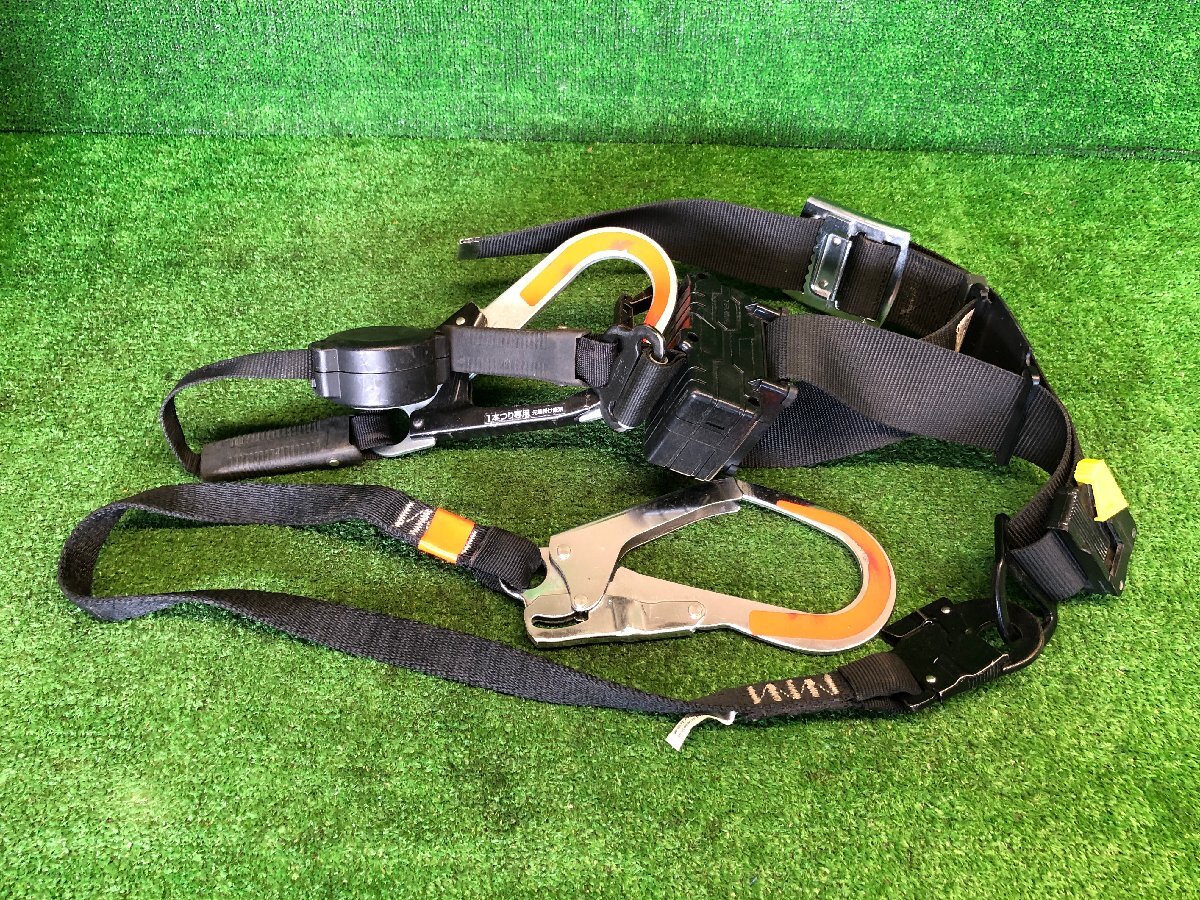 中古 Tajima タジマ ランヤード 墜落防止器具 2022年製 第一種 高所作業 安全帯 フック 足場 現場 安全 工事 仮設 TJM ハーネス