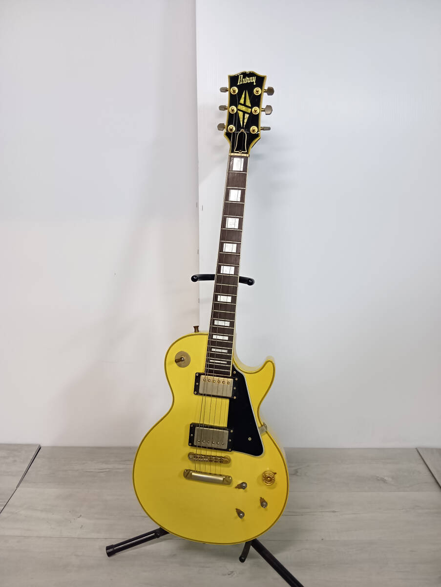 burny レスポールタイプエレキギター イエロー 現状品 弦楽器_S9242