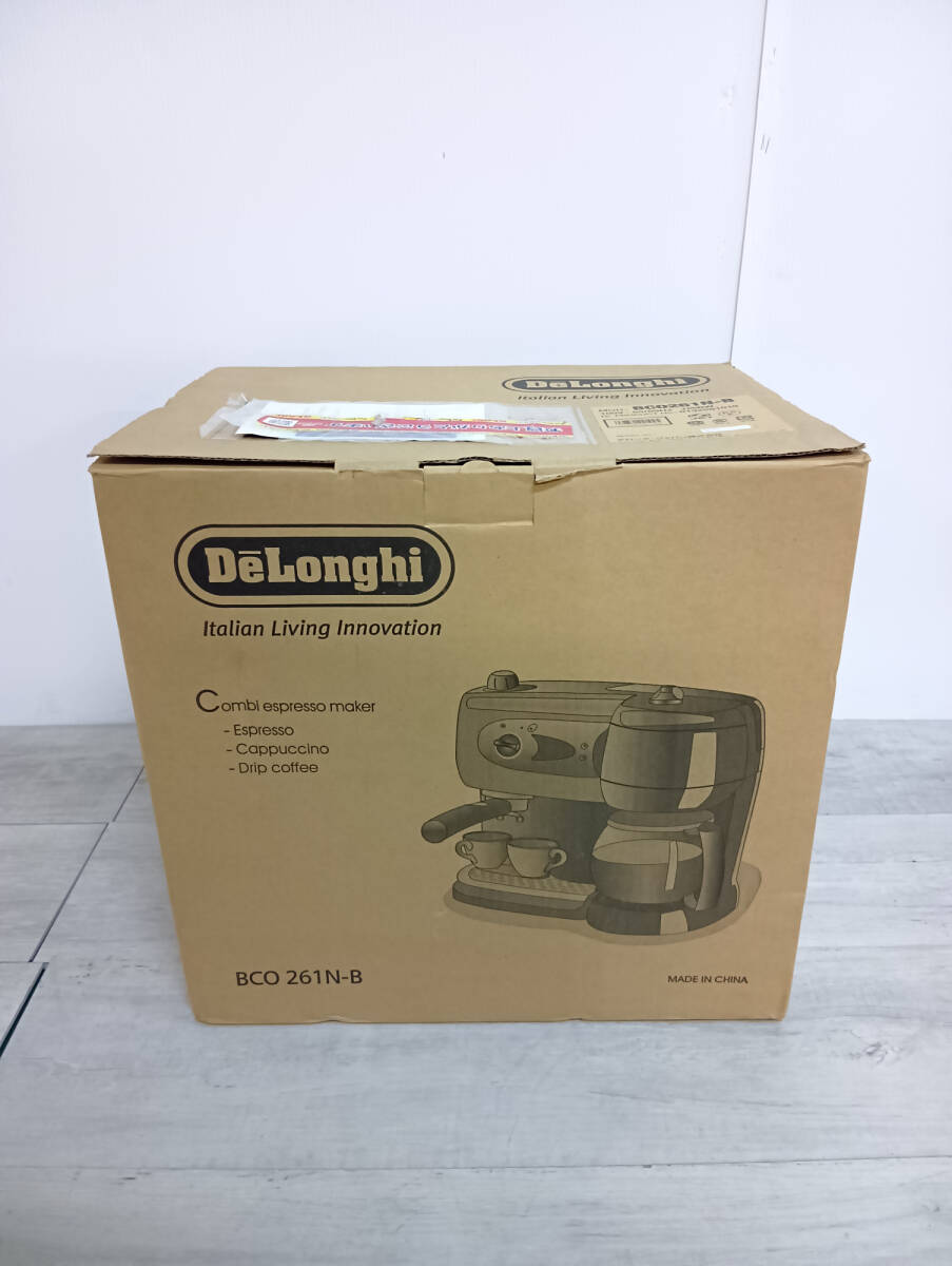 【新品未使用】 デロンギ コンビコーヒーメーカー Mod.BCO261N-B エスプレッソ式 ドリップ式 動作未確認 現状品_Y9431