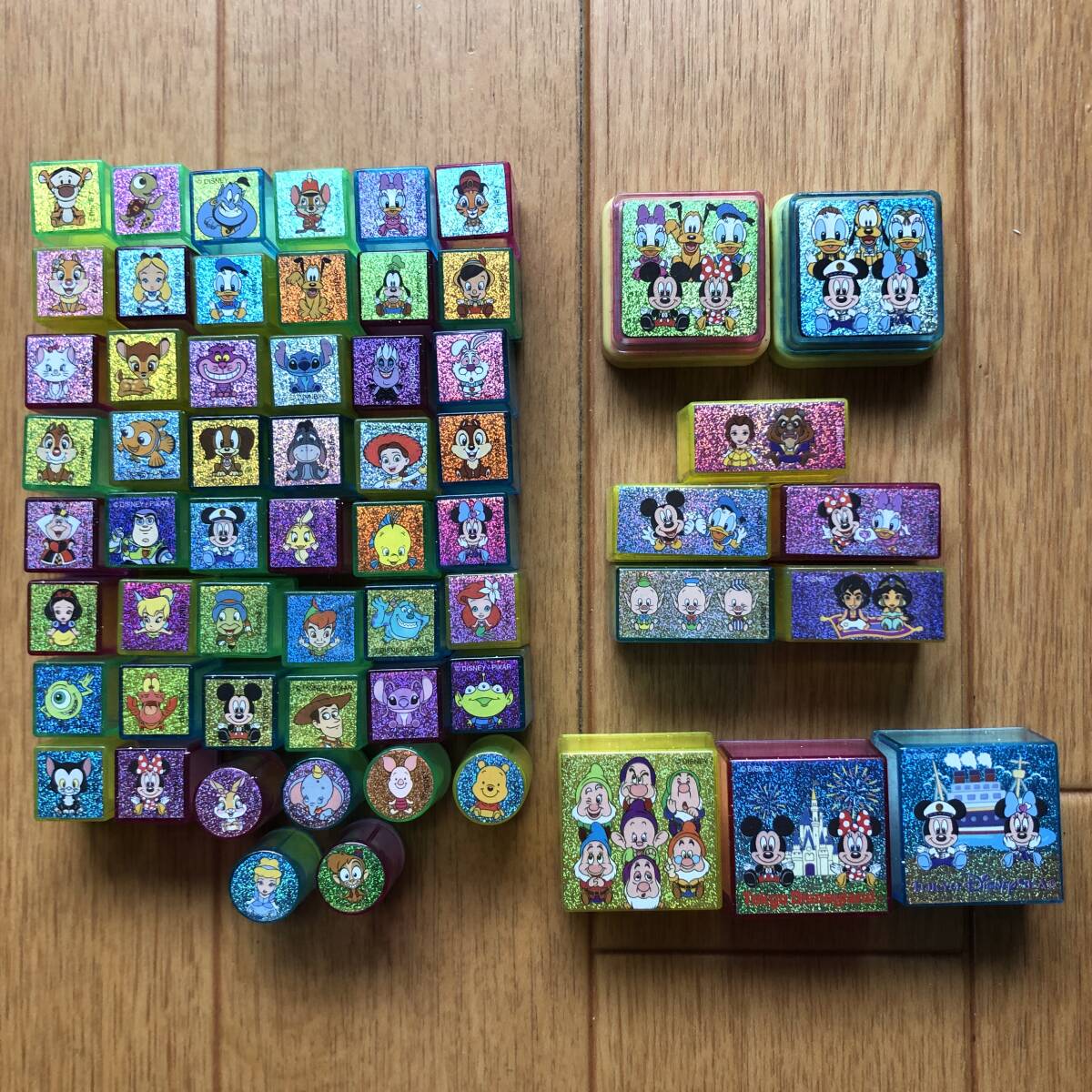 東京ディズニーリゾート ディズニーランド ディズニーシー　トイストーリー プーさん ピーターパン スタンプ はんこ 58個セット ビンテージ