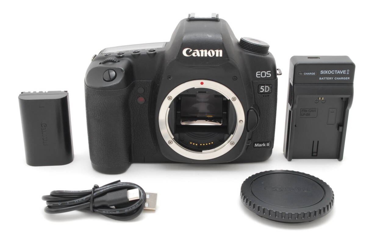 【美品】Canon EOS 5D MARK II 21.1MP Digital SLR Camera Black Body キャノン デジタル カメラ #B-744