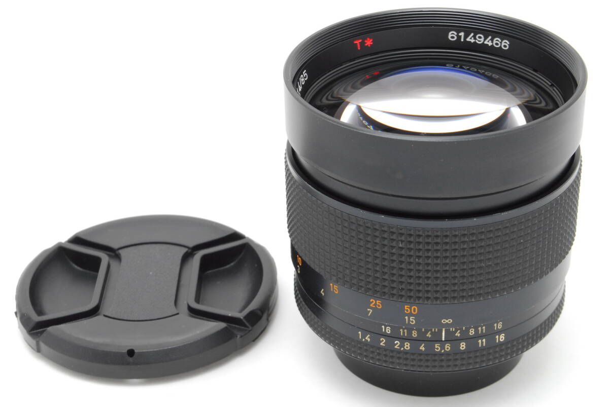 【美品】Contax Carl Zeiss Planar T* 85mm F1.4 Lens AEG C/Y コンタックス レンズ #B-779