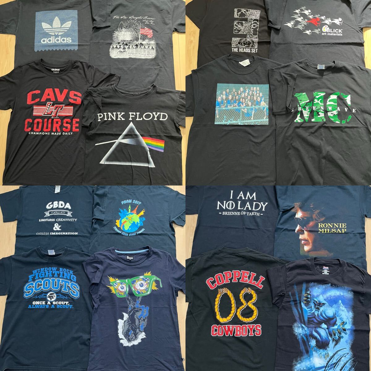 【セール】★USA古着★黒 ブラック Tシャツ Mサイズ　16枚セット②★卸　仕入れ せどり フリマ
