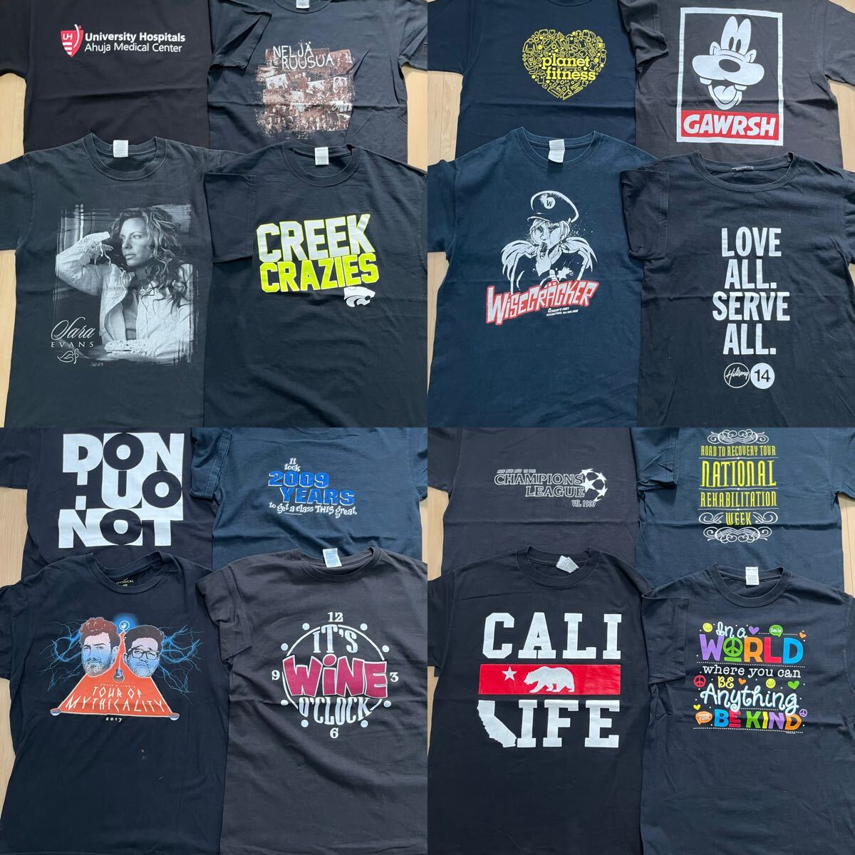 【セール】★USA古着★黒 ブラック Tシャツ Mサイズ　16枚セット③★卸　仕入れ せどり フリマ