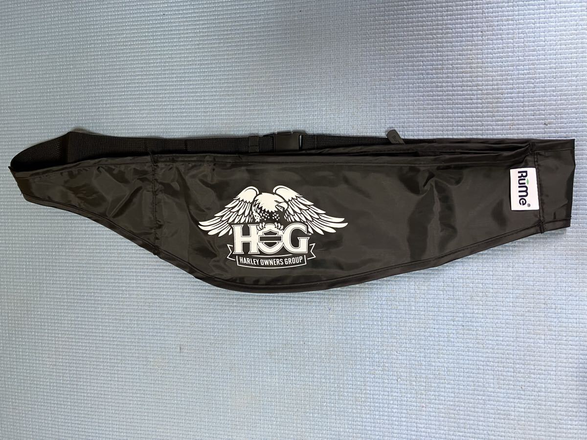 HOG ハーレーダビッドソンオーナーズグループとRUMEのコラボ記念品　 ウエストバッグ ボディバッグ　ブラック　未使用保管品