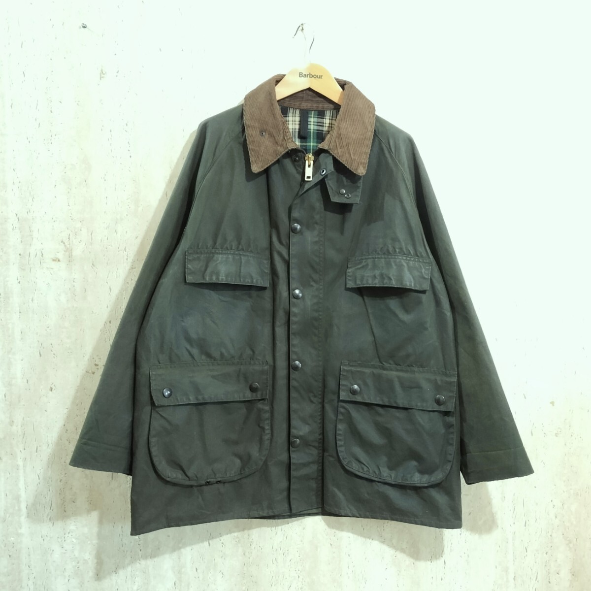 Mint 80s Barbour bedale c42 セージ 2クレスト ykk棒ジップ バブアー ビデイル 4ポケット 1984年