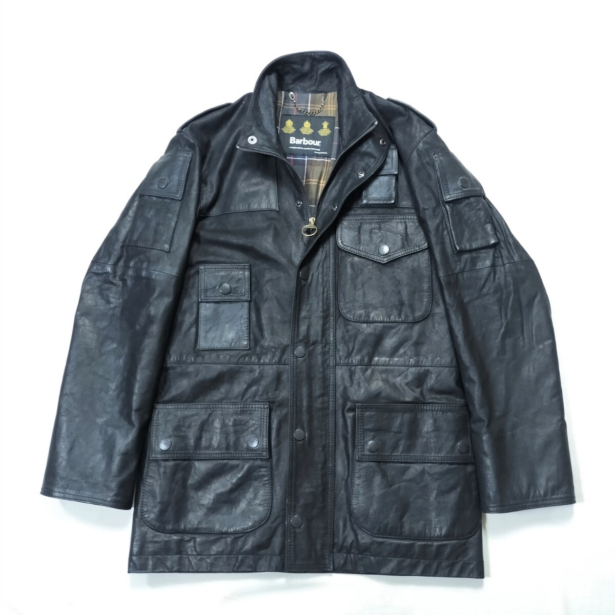 Special Barbour leather cowen command jkt S 00s ブラック インターナショナル コーウェンコマンド　バブアー レザー ミリタリー