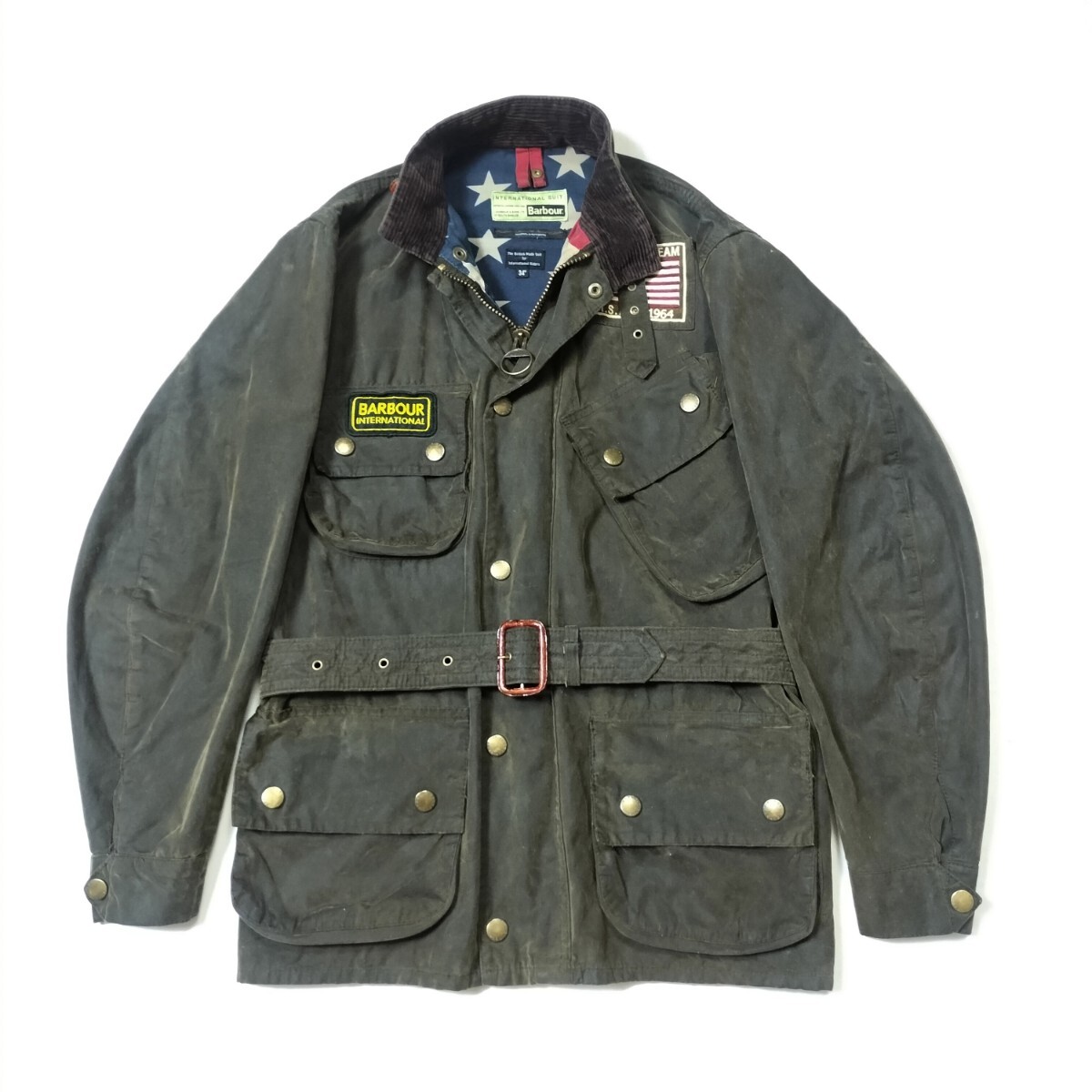 Barbour International 34 　rextonsteve mcqeen　Nato オリーブ　スティーブ・マックイーンバブアー インターナショナル 限定モデル　