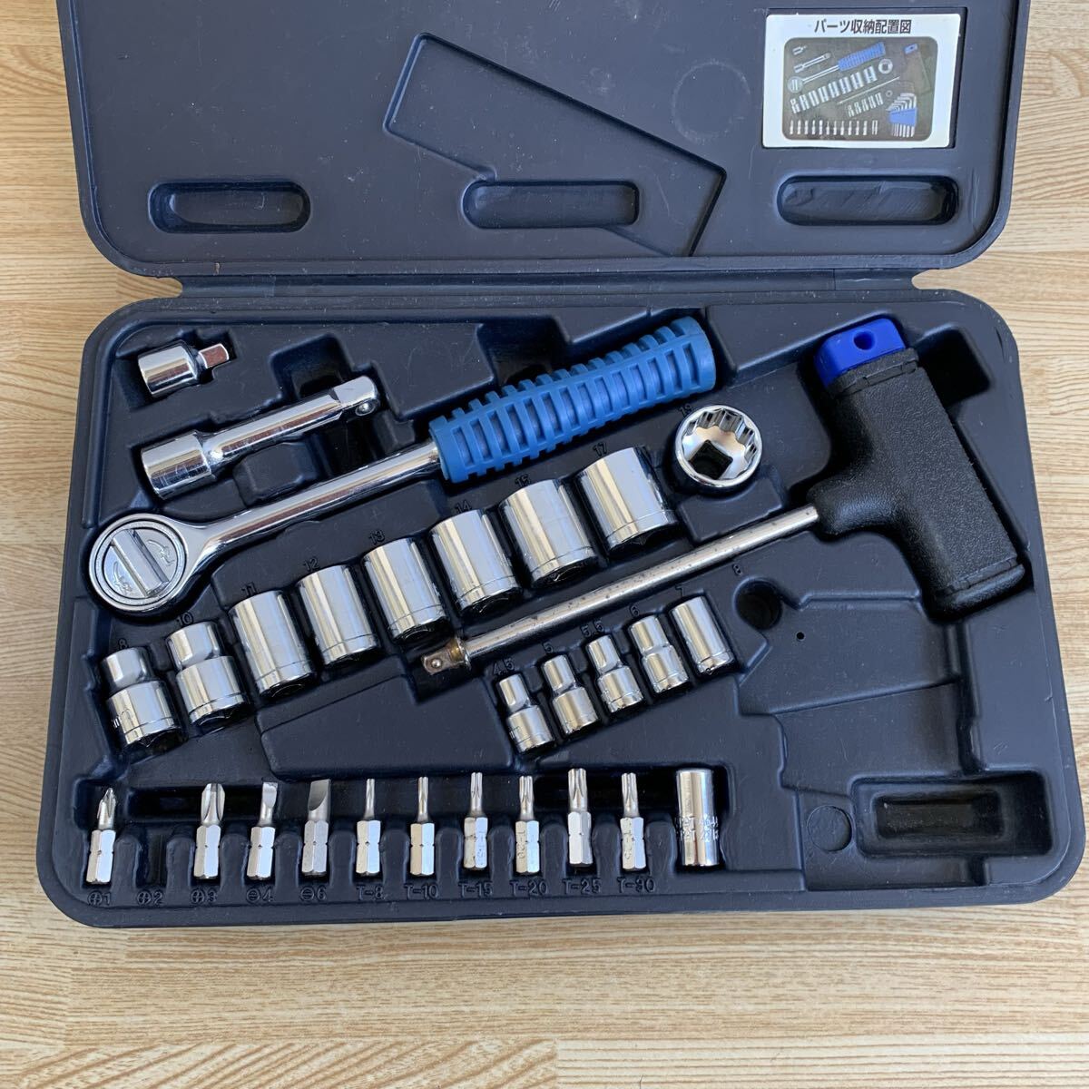 ソケットレンチセット ラチェットハンドル 工具セット ツールボックス