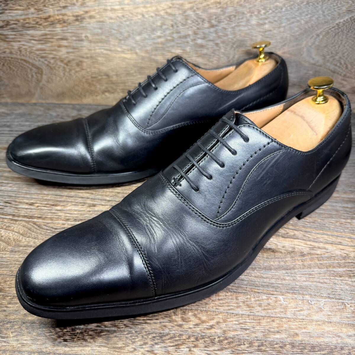 ◆madras MODELLO◆マドラス モデロ 27.0cm（EEE）ビジネスシューズ ストレートチップ 黒 メンズ 革靴 靴 レザー 中古 宅急便 即決