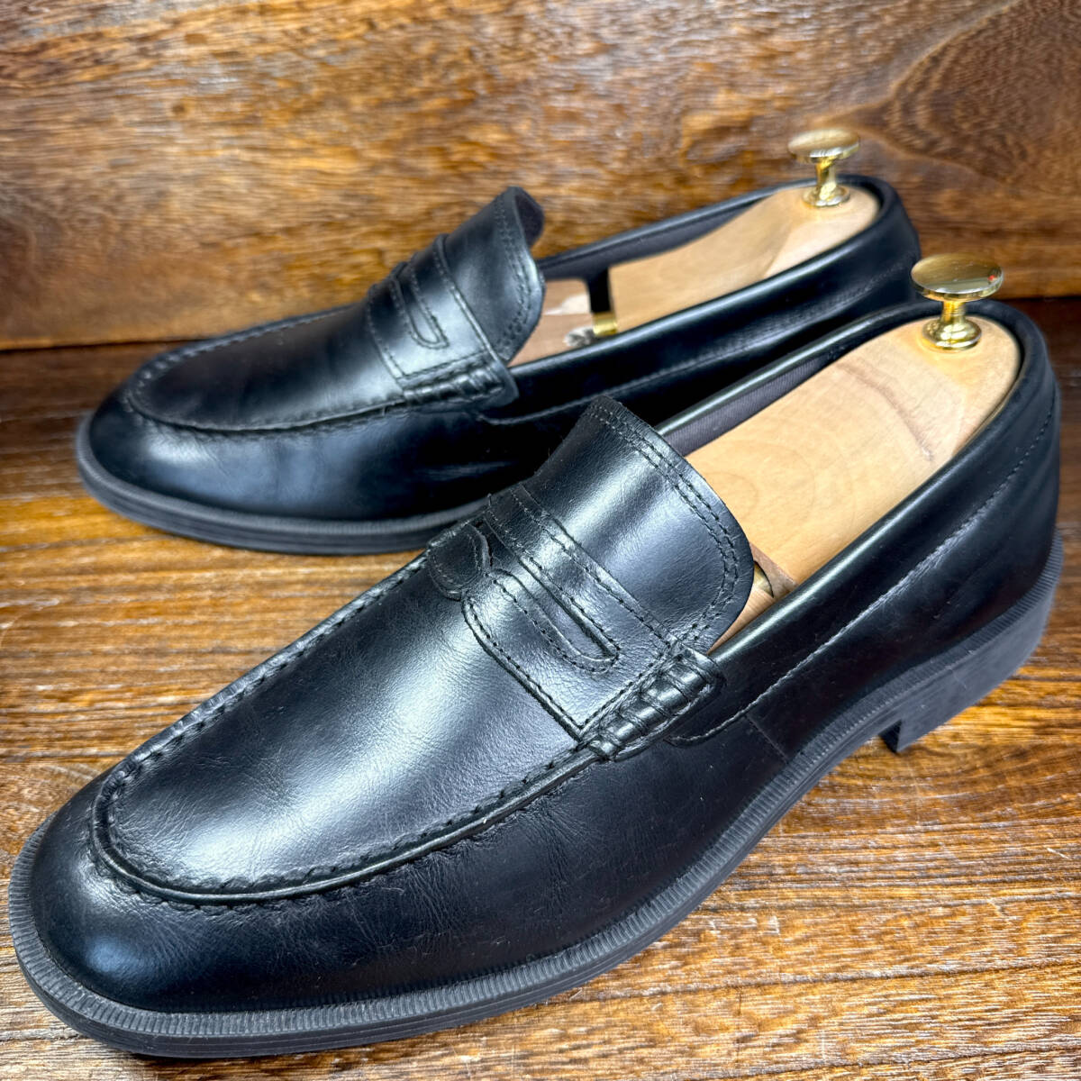 ◆SPERRY TOP-SIDER◆スペリートップサイダー 26.5cm コインローファー レザー 革靴 黒 ブラック メンズ 靴 中古 宅急便 即決