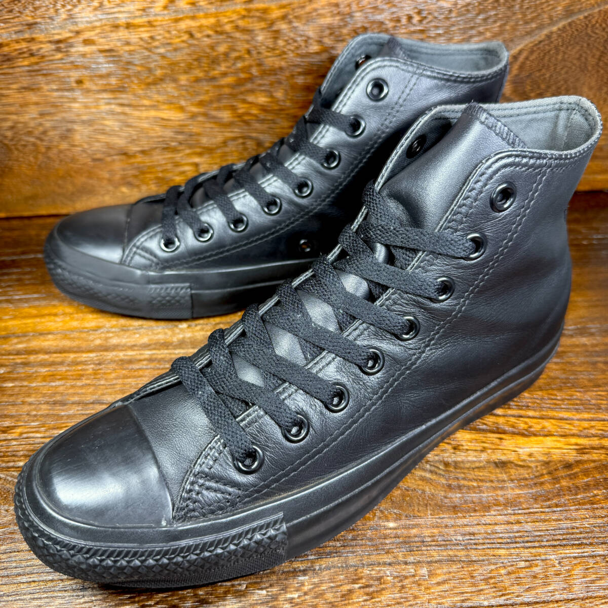 ◆CONVERSE ALLSTAR◆コンバース オールスター 25.0cm ハイカットスニーカー レザー メンズ 靴 中古 宅急便 即決
