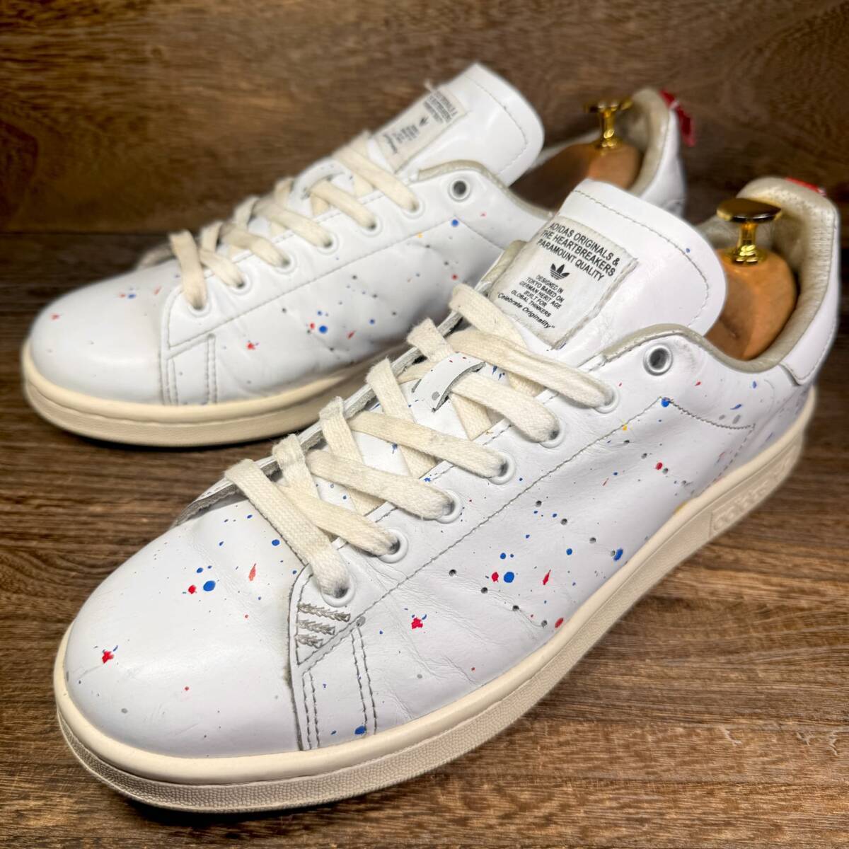 【希少】◆adidas Stan Smith BEDWIN◆アディダス スタンスミス ベドウィン 27.5cm スニーカー 白 メンズ 革靴 靴 レザー 中古 宅急便 即決
