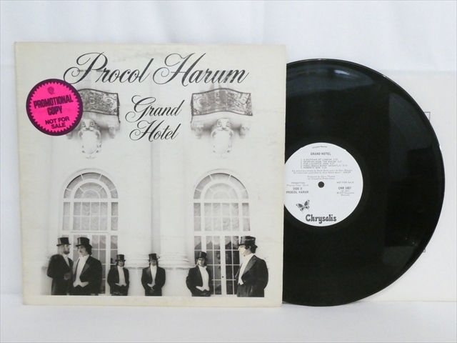 ◆◇【プロモ盤】Procol Harum プロコル・ハルム Grand Hotel USプロモ ハイプステッカー Chrysalis 白ラベル 非売品 ブックレット付◇◆