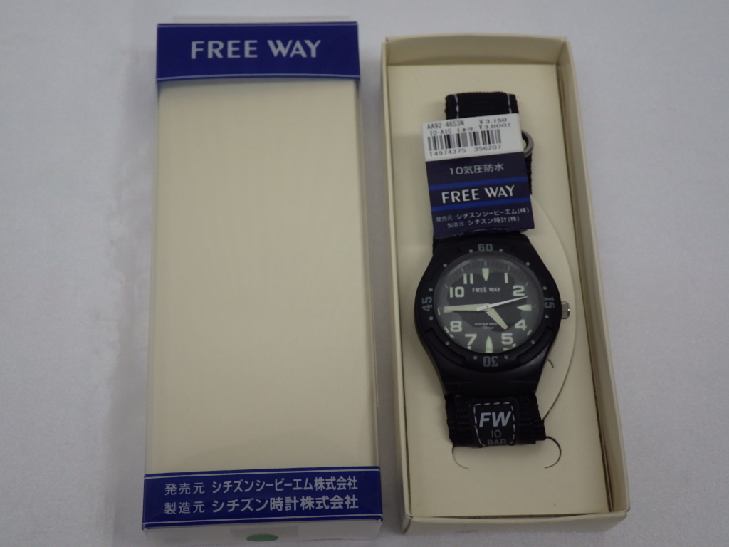 未使用保管品　稼働品　シチズン　FREE WAY　腕時計　AA92-4653N