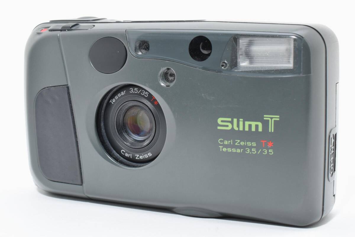 ★外観美品★ KYOCERA Slim T Carl Zeiss T* Tessar 35mm F3.5 単焦点 コンパクトカメラ 京セラ フィルムカメラ #3423