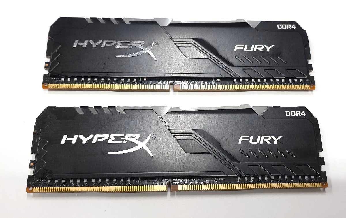 動作品 Kingston HyperX Fury XMP4 DDR4-3733Mhz 8GB×2 合計16GB デスクトップ用メモリ PCパーツ ①