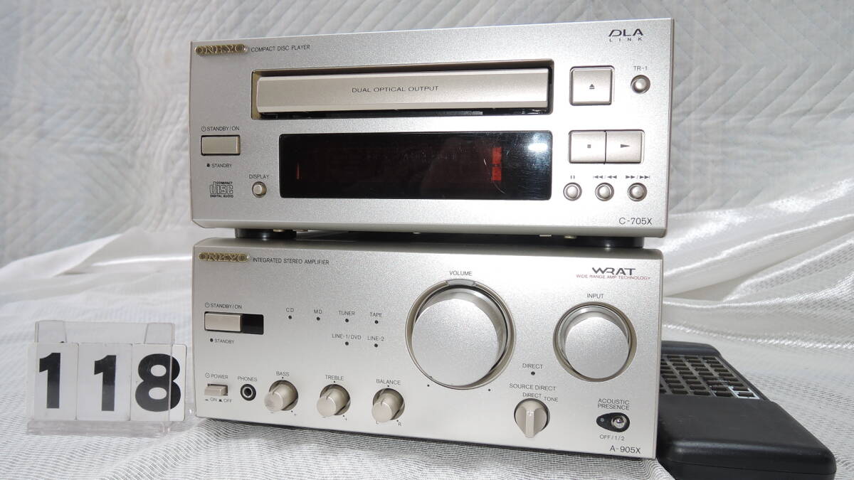 ◆◇[118] ONKYO A-905X & C-705X アンプ&CDプレーヤー まとめ売り◇◆