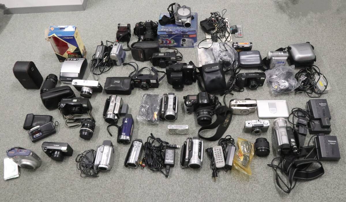 ★【カメラ レンズ 他】まとめ売り 30点前後/SONY ソニー/Panasonic パナソニック/NIKON ニコン/他 