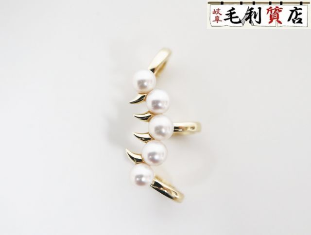 タサキ TASAKI デインジャー スコーピオン イヤーカフ ピアス E-3945 YG イエローゴールド パール 片耳 レディース ジュエリ