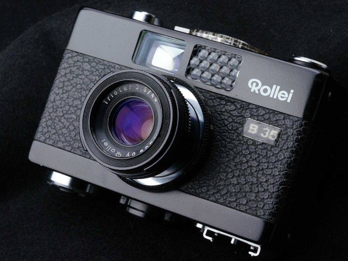 Rollei ローライ B35 Trotar 40mm F3.5 ブラック ストラップ付き!!! トリオター Zeiss　1270