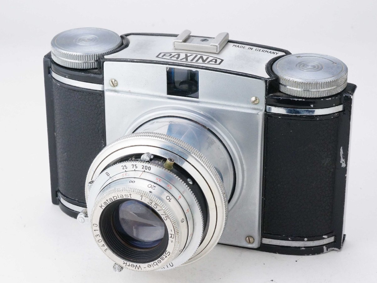 BRAUN PAXINA II Kataplast 75mm F3.5 ドイツ製・ 6X6判 沈胴式 !! 0826