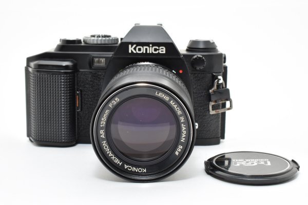 ADS9056★ 外観美品 ★ コニカ Konica FS-1 ボディ HEXANON AR 135mm F3.5
