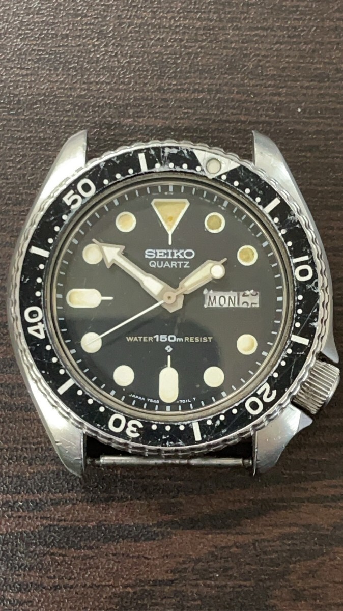 1円〜 セイコー SEIKO 腕時計 ダイバーズウォッチ 7548-7000 WATER150m ダイバー デイデイト クォーツ QUARTZ DIVER　K305T