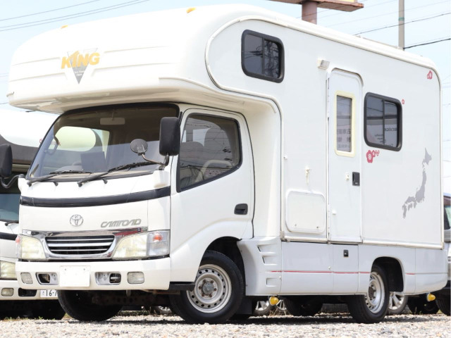 【諸費用コミ】:GLOBALKINGカムロード 車検たっぷり 常設2段ベッド ソ-ラ- 190Aサブバッテリ- 修復歴無 冷蔵庫 FFヒ-タ-