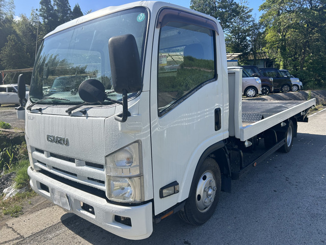【諸費用コミ】:平成23年 いすゞ エルフ 積載車、3Lターボ,検9年6月まで、