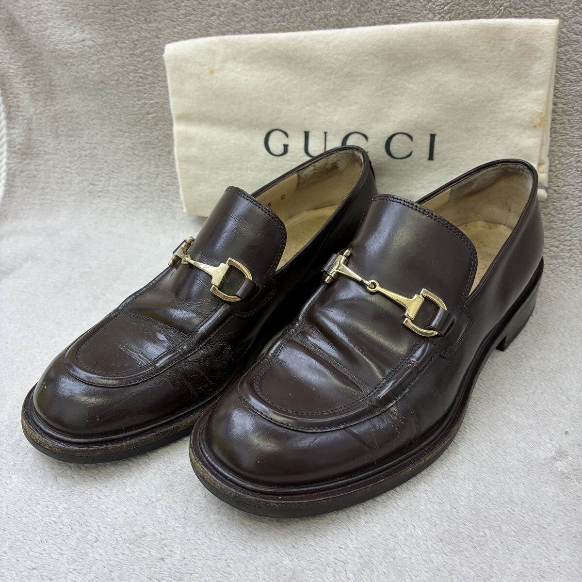 【S1-257】GUCCI ホースビットローファー 100 0455 35 1/2 C