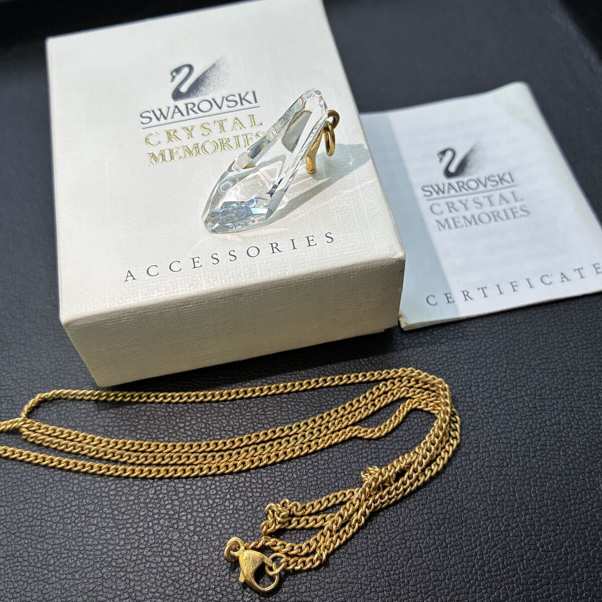 【M-485】SWAROVSKI スワロフスキー ブーツネックレス CRYSTAL MEMORIES アクセサリー クリスタルメモリーズ