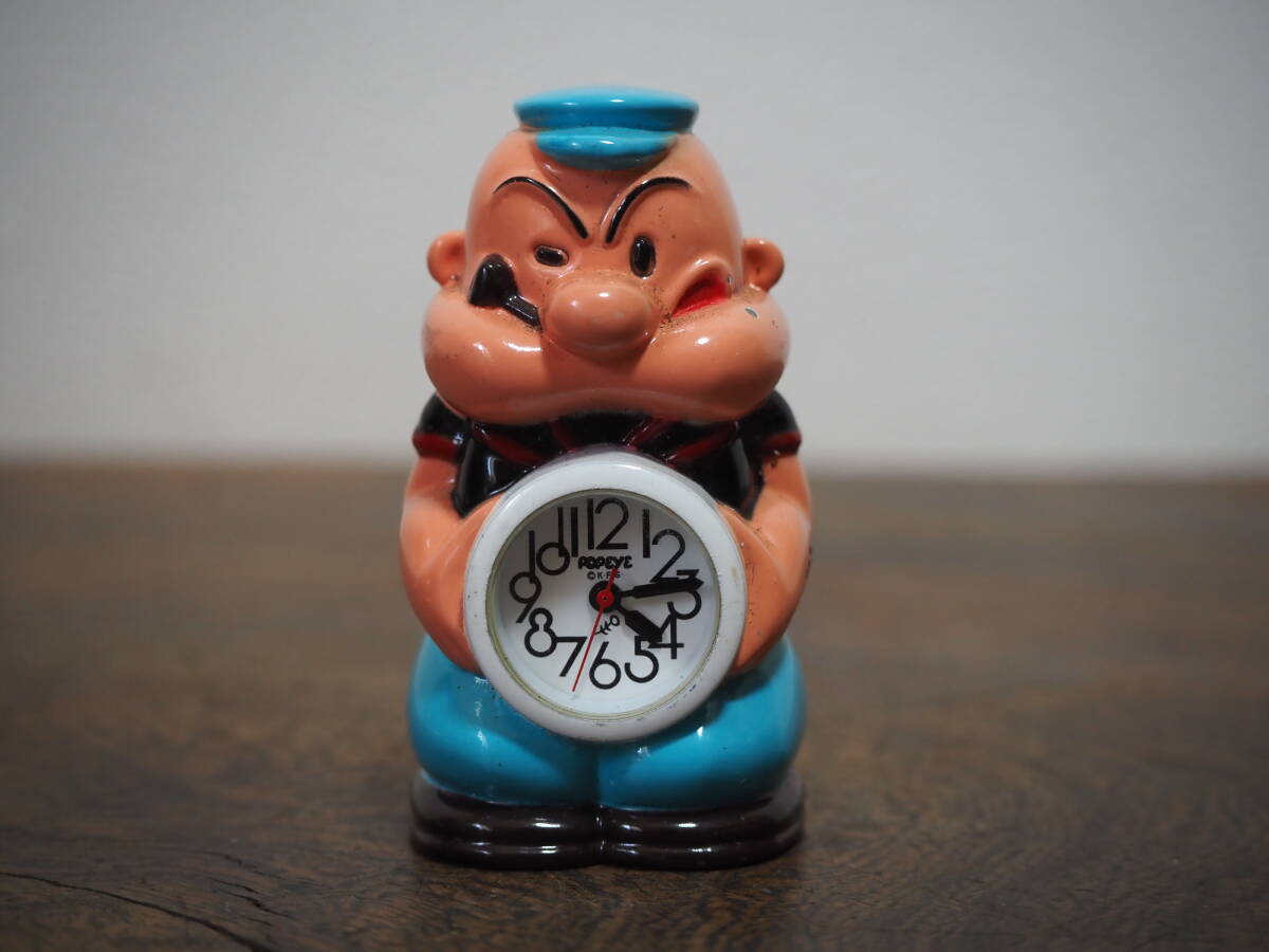 当時物 ポパイ POPEYE 小さな置き時計 6cm 昭和レトロ 置時計 動作未確認 Zippo限定クロック 時計のみ