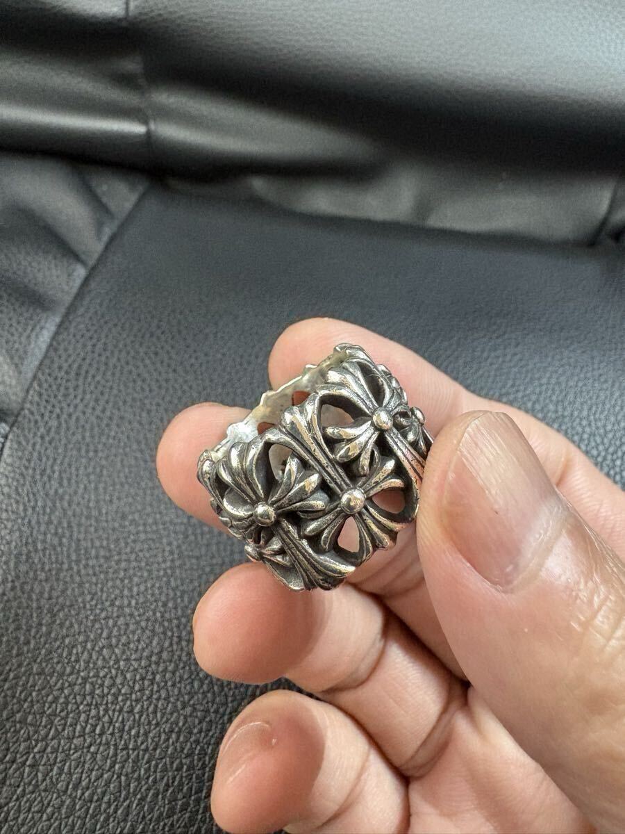 正規品！クロムハーツ CHROME HEARTS セメタリークロスリング CEMETARY CROSS RING 22号 25.4g