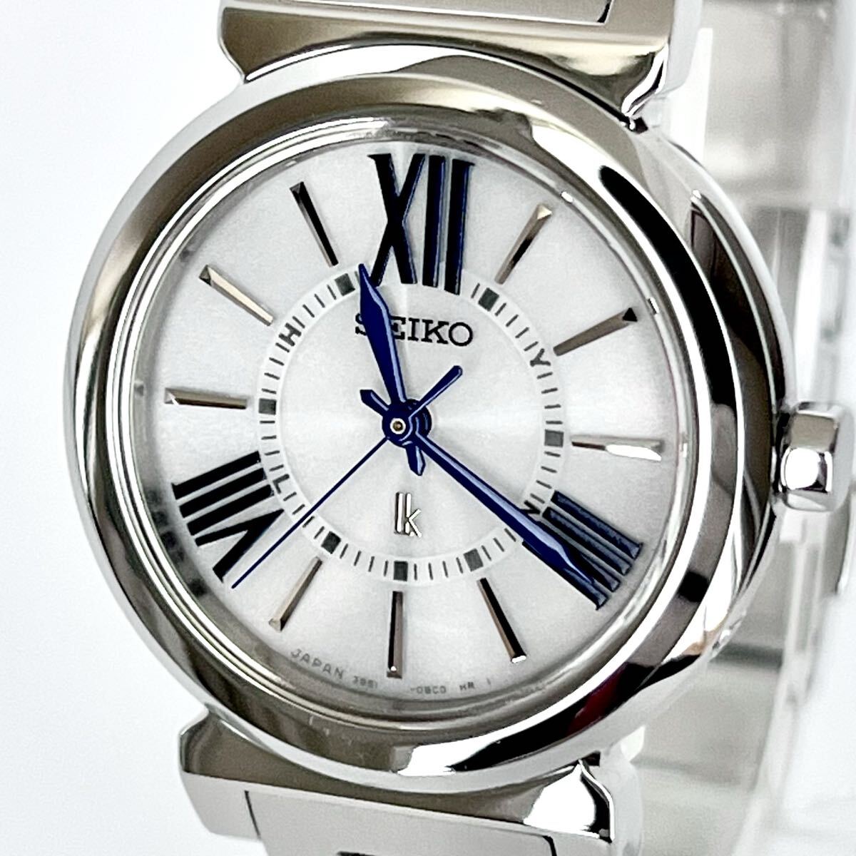 【稼働】磨き済み セイコー SEIKO ルキア LUKIA レディース 腕時計 電波ソーラー 美品 白文字盤 s2365