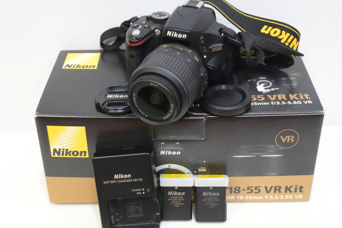Nikon D5100 / Nikon AF-S NIKKOR 18-55mm F3.5-5.6G VR 一眼レフ レンズキット　元箱付き
