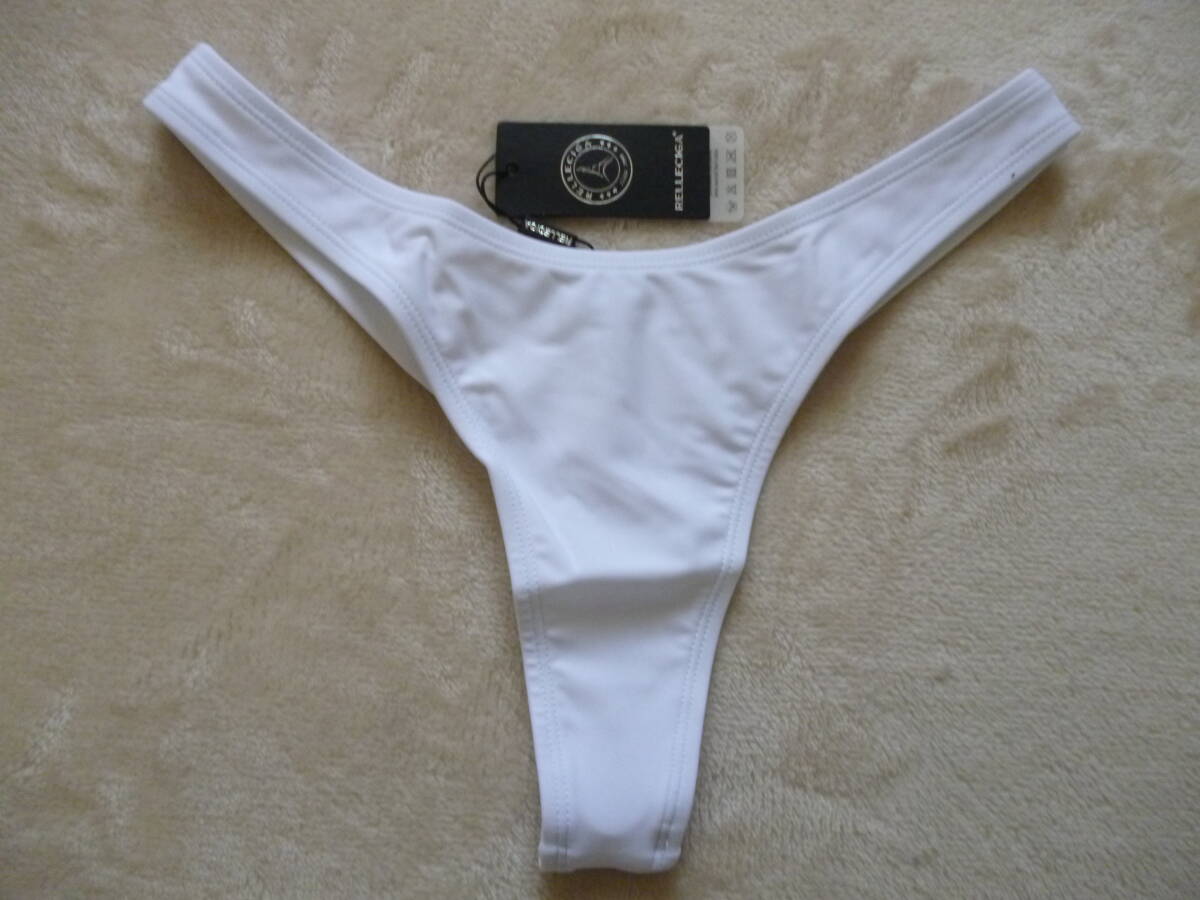  RELLECIGA　レレシガ　Tバック　ブラジル　ビキニ　水着　ボトム　プール　タグ付き　S　ホワイト