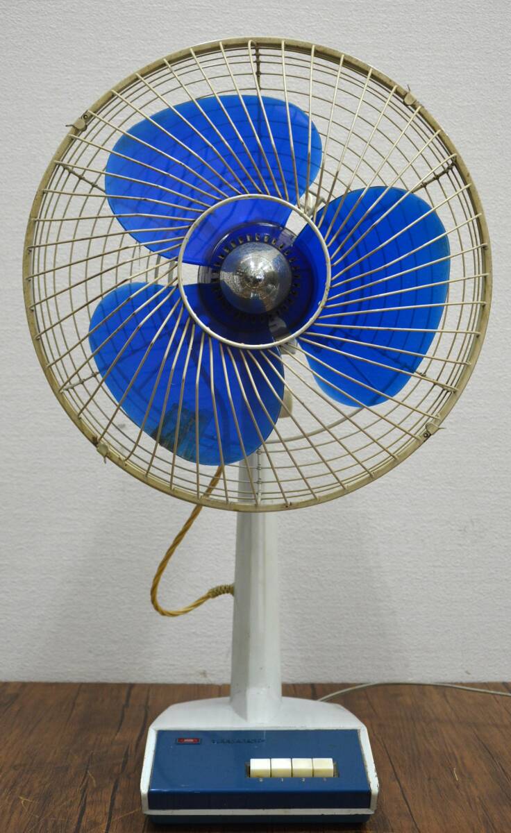 M-39 SHARP シャープ 扇風機 PD-424 早川電気工業 昭和レトロ 青羽根 通電動作確認済 保管品