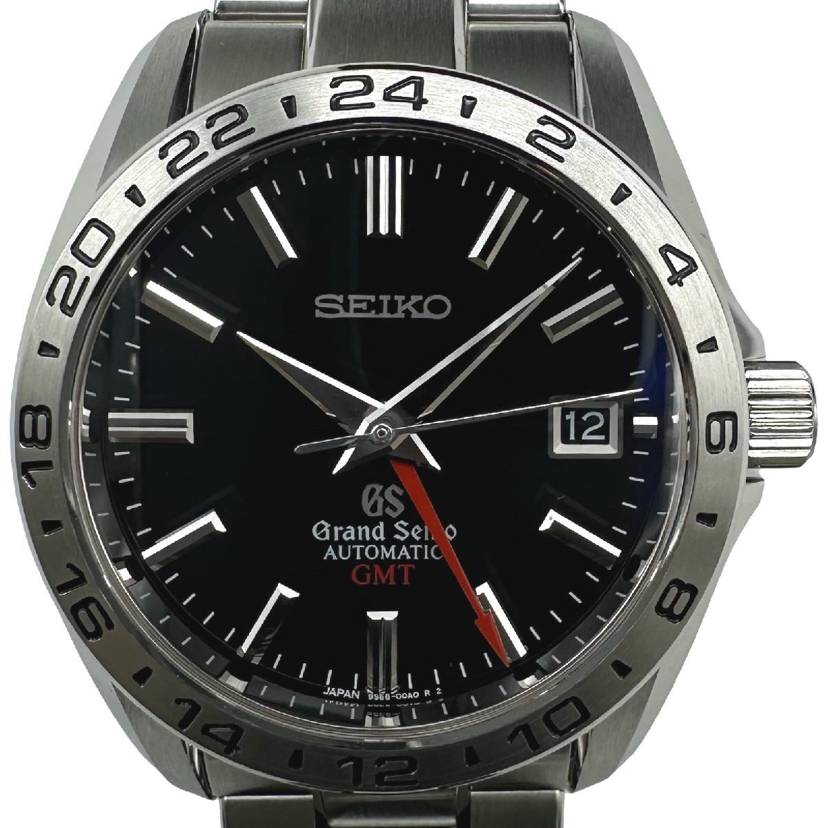 グランドセイコー Grand Seiko メカニカル GMT SBGM001(9S56-00A0) ブラック ステンレススチール 腕時計 メンズ 中古