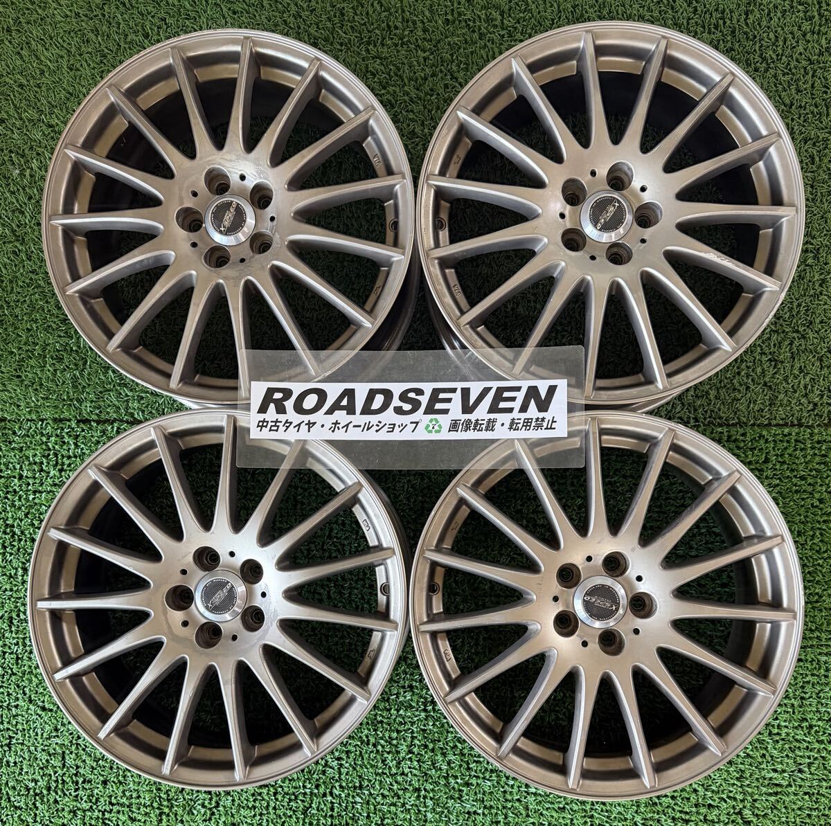 ◆Hot Stuff CROSS SPEED ◆17×7J +50 PCD100(5H) ハブ径:約67mm 4本Set 中古アルミ ◆劣化/汚れ/傷等有 ◆送料無料(一部地域を除く)